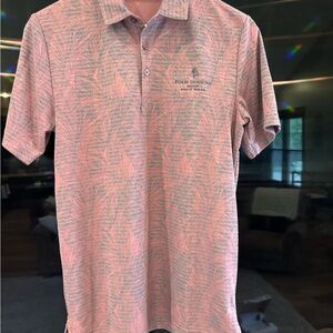 Travis Mathew Red and Gray Polo Shirt